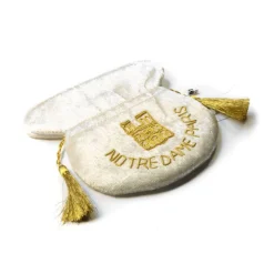 Bourse pochon velours brodé