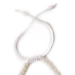 Bracelet blanc facette métal