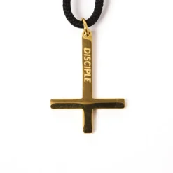 Bracelet Croix Dorée Noir