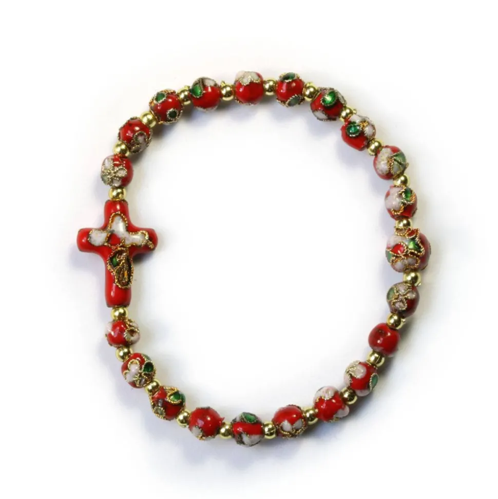Bracelet de perles cloisonnées