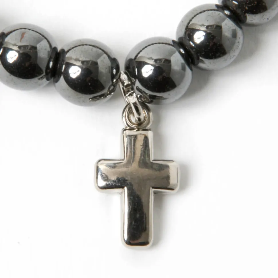 Bracelet lave hématite œil tigre