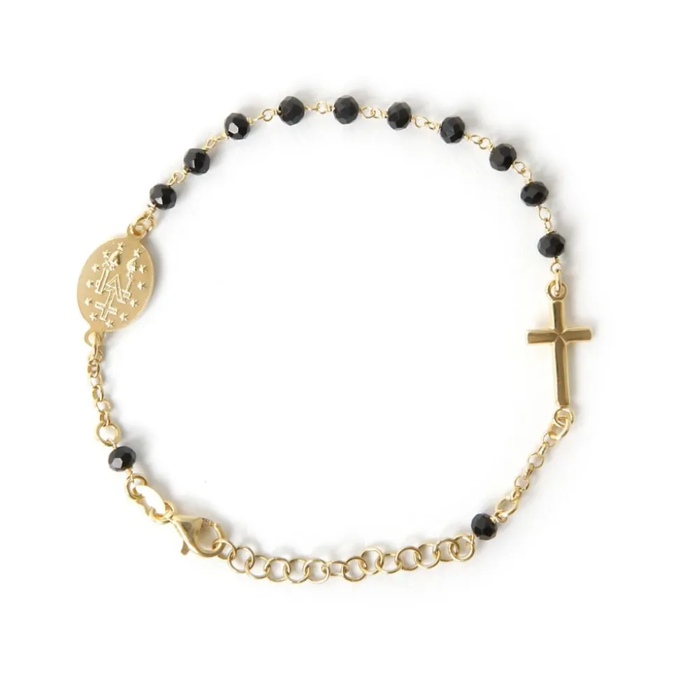 Bracelet miraculeuse doré noire