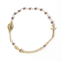 Bracelet miraculeuse doré violet