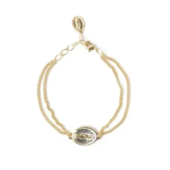 Bracelet ND double doré argenté