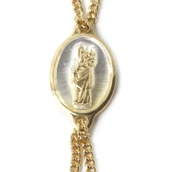 Bracelet ND double doré argenté