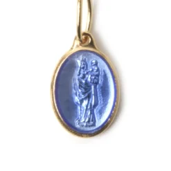 Bracelet ND double doré indigo