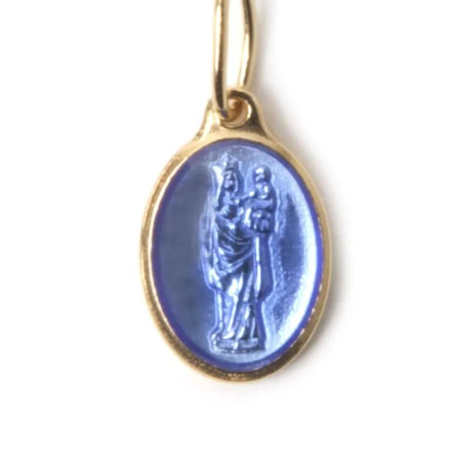 Bracelet ND double doré indigo