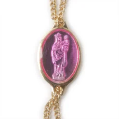 Bracelet ND double doré rose