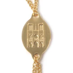 Bracelet ND double doré rose