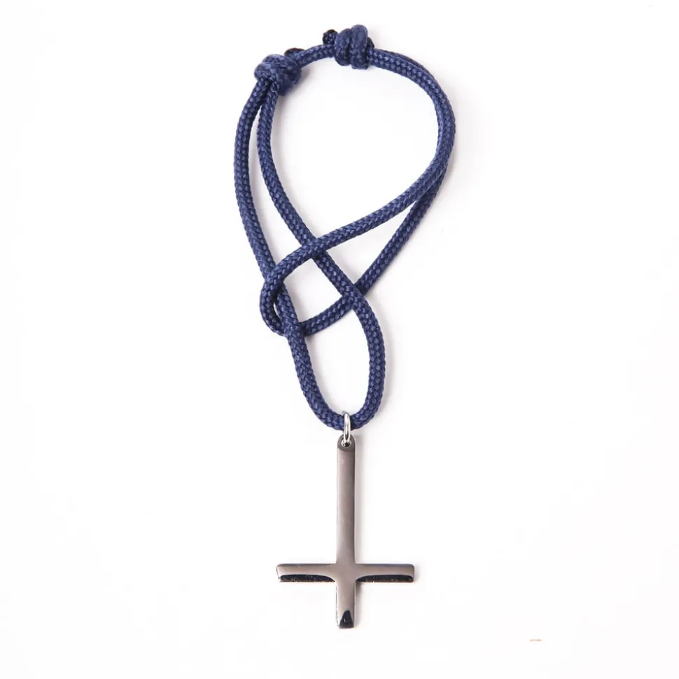 Bracelet religieux Croix Argent Marine Homme