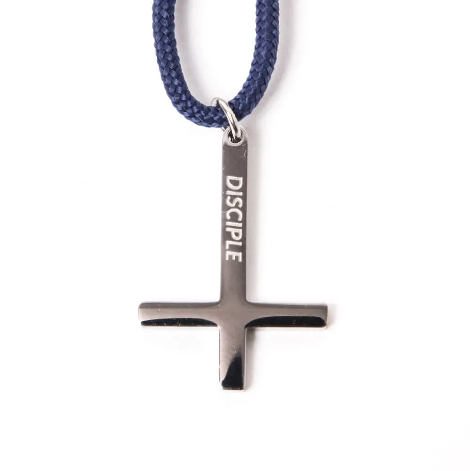 Bracelet religieux Croix Argent Marine Homme