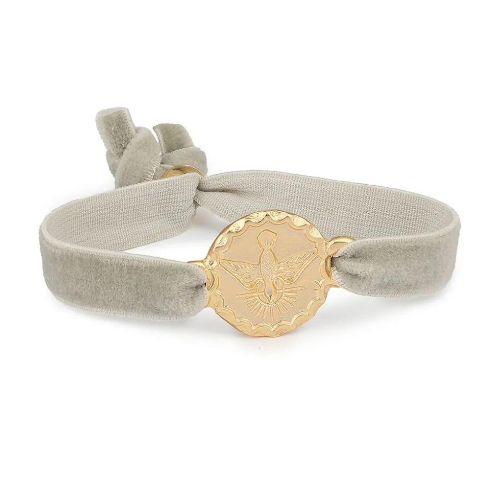 Bracelet St Esprit doré gris