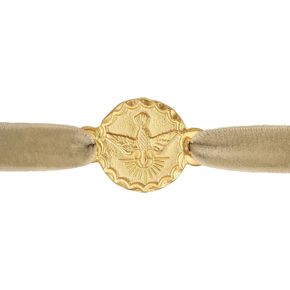 Bracelet St Esprit doré gris