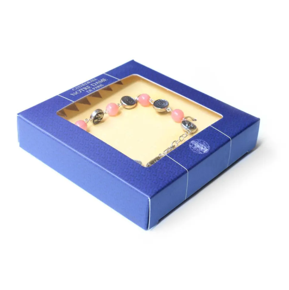 Bracelet-Dizainier perles roses