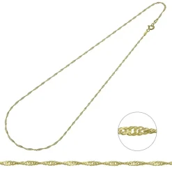 Chaine Gourmette Plaqué Or 45 Cm