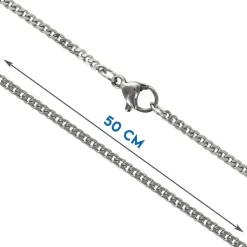 Chaîne gourmette inoxydable argt