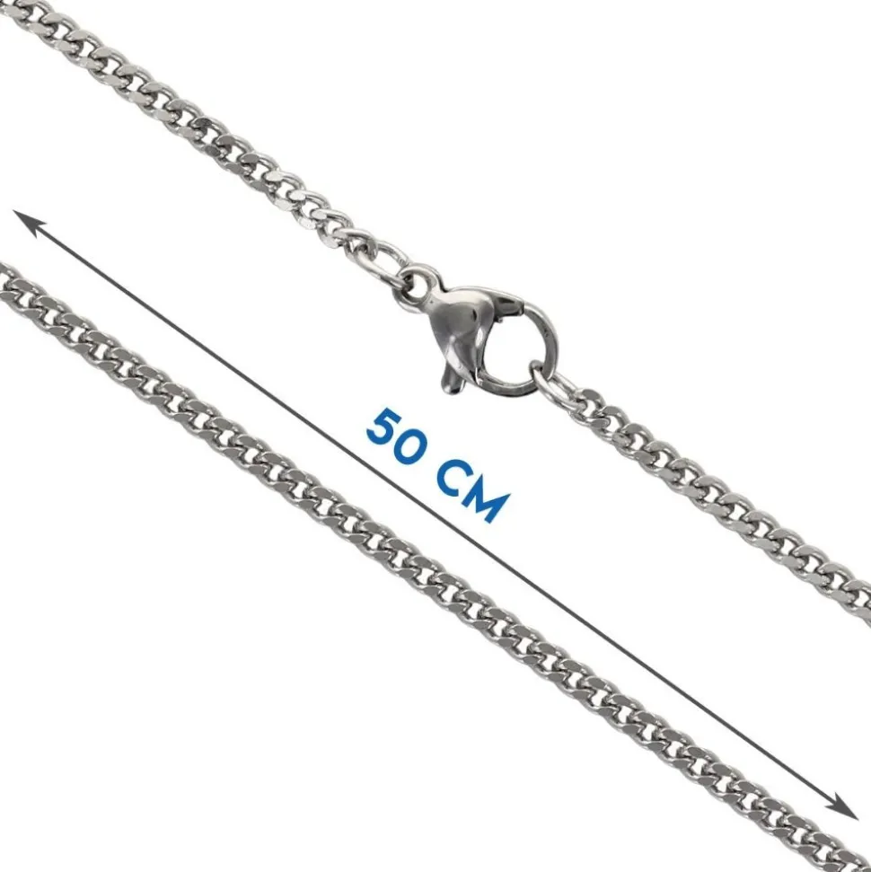 Chaîne gourmette inoxydable argt