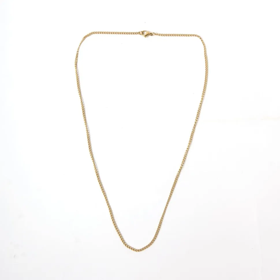 Chaîne gourmette inoxydable doré