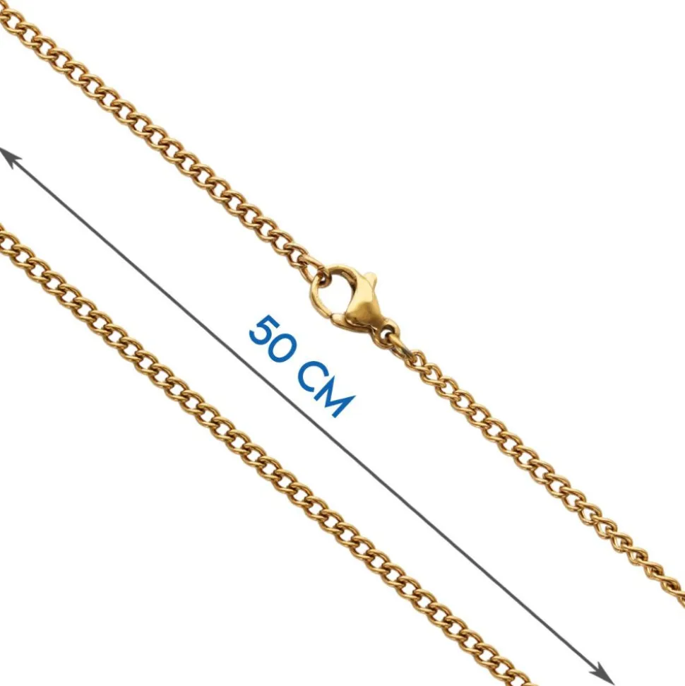 Chaîne gourmette inoxydable doré