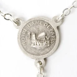 Chapelet Argenté facette noir