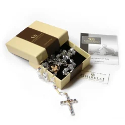 Chapelet création spéciale Swarovski, plaqué or