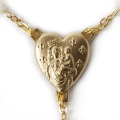 Chapelet nacre Notre-Dame turquoise