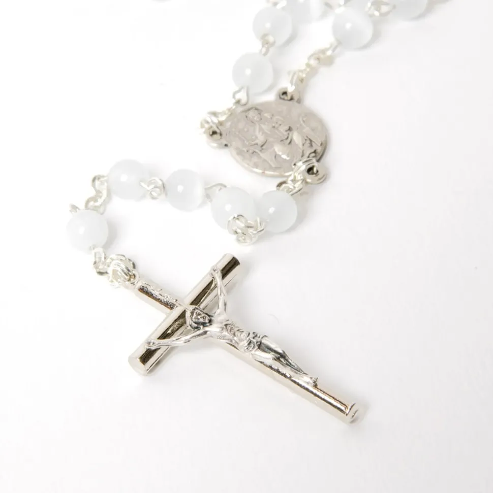 Chapelet Oeil de Chat Agt blanc