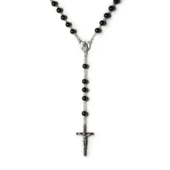 Chapelet Perles d'Hématite Notre-Dame