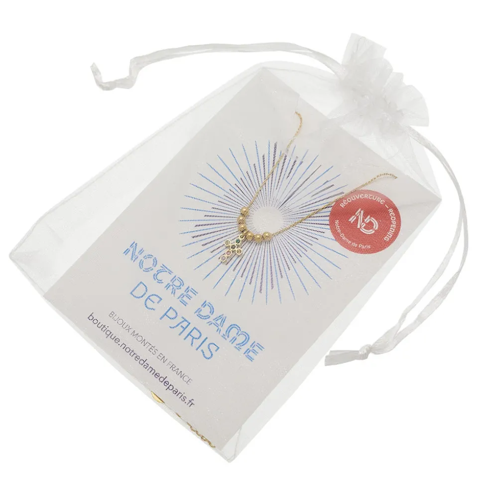 Collier Croix multicolore