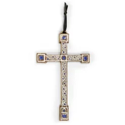 Croix - Crucifix bronze bleu