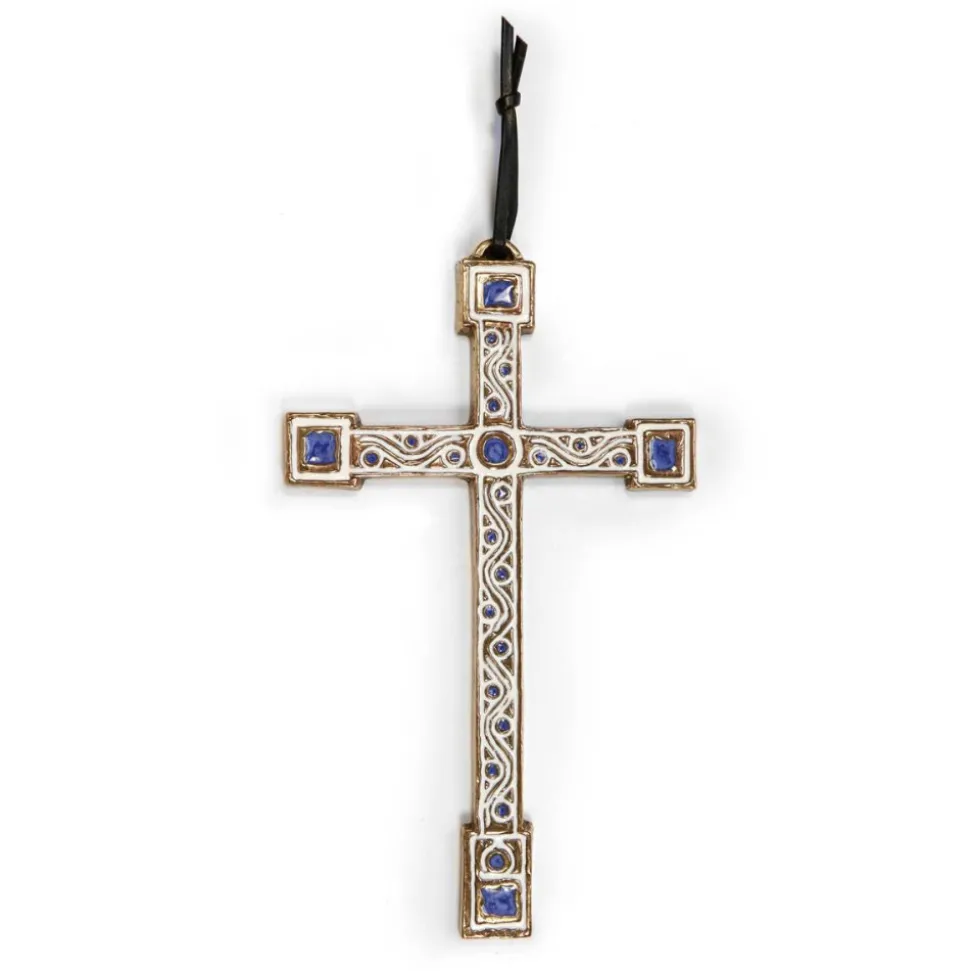 Croix - Crucifix bronze bleu