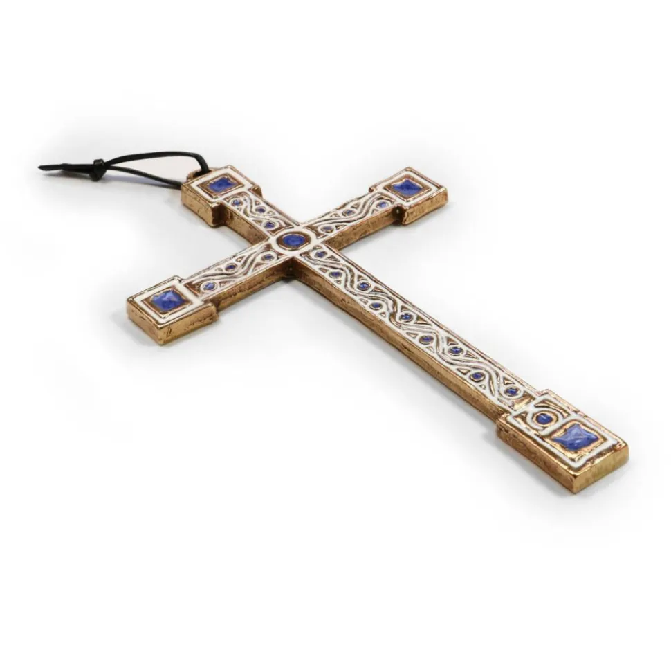 Croix - Crucifix bronze bleu