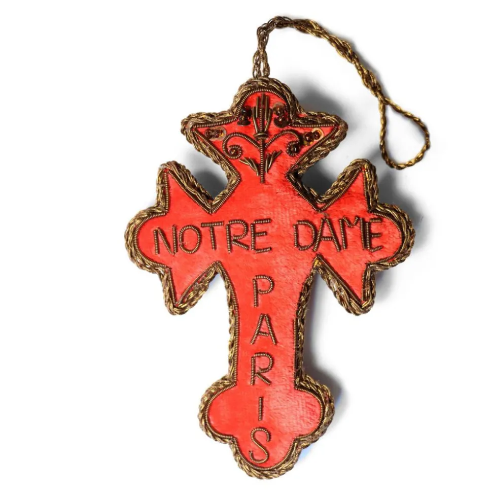 Croix Décoration velours Sienne