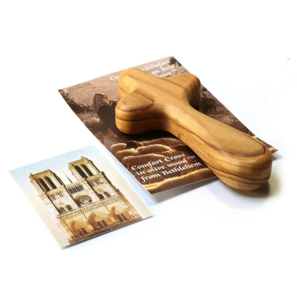 Croix du Réconfort en bois d'olivier