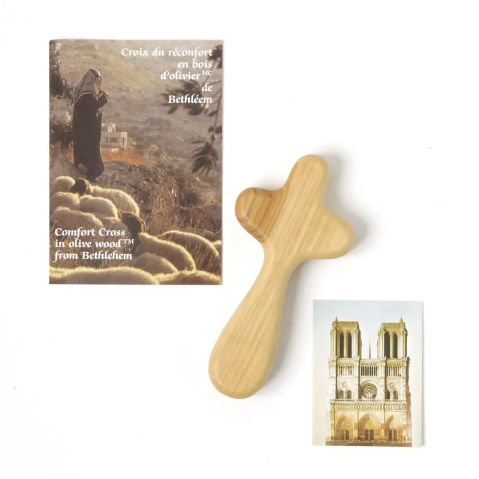 Croix du Réconfort en bois d'olivier
