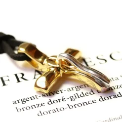 Croix Francesco Bronze doré et Argent