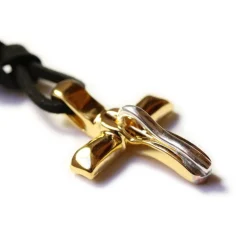 Croix Francesco Bronze doré et Argent