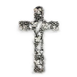 Croix Vigne argentée