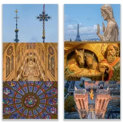 Lot de 6 cartes Notre-Dame