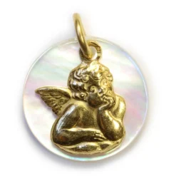 Médaille Ange sur Nacre