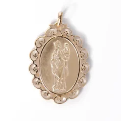 Médaille ND dentelle plaqué or