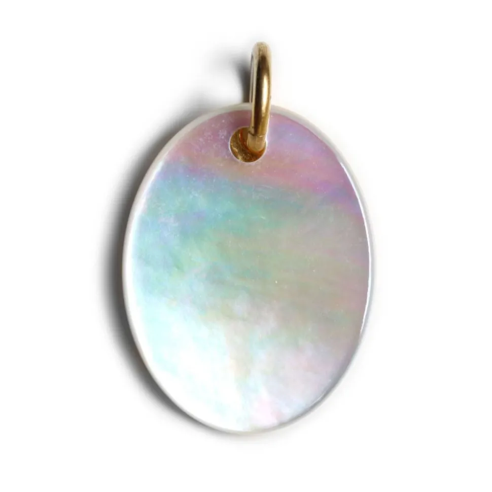 Médaille Vierge plaqué or et Nacre