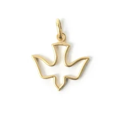 MED colombe plaqué or 14mm