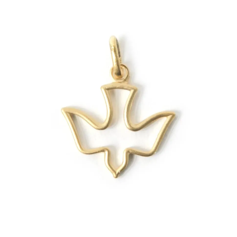 MED colombe plaqué or 14mm