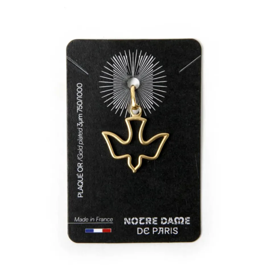 MED colombe plaqué or 14mm