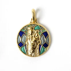 MED ND vitrail bleu PO 18mm