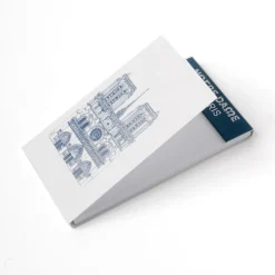 Mini bloc-notes cathédrale bleu