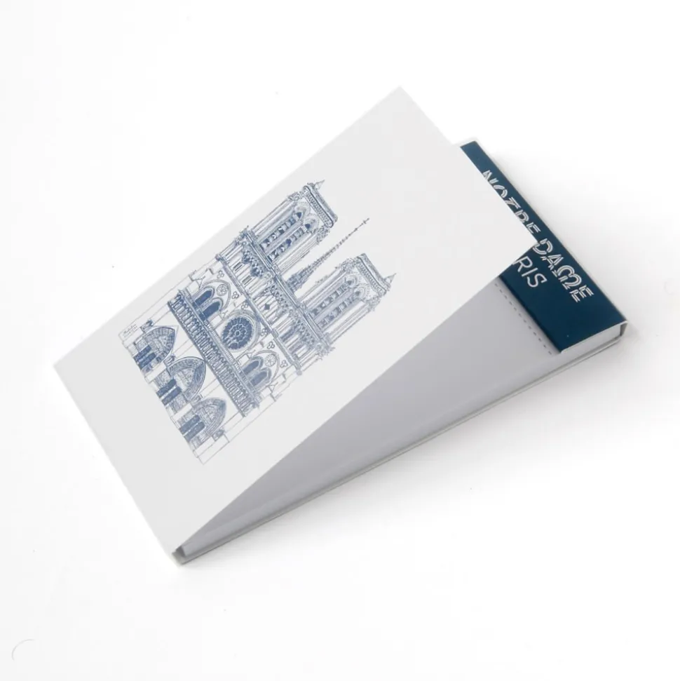 Mini bloc-notes cathédrale bleu