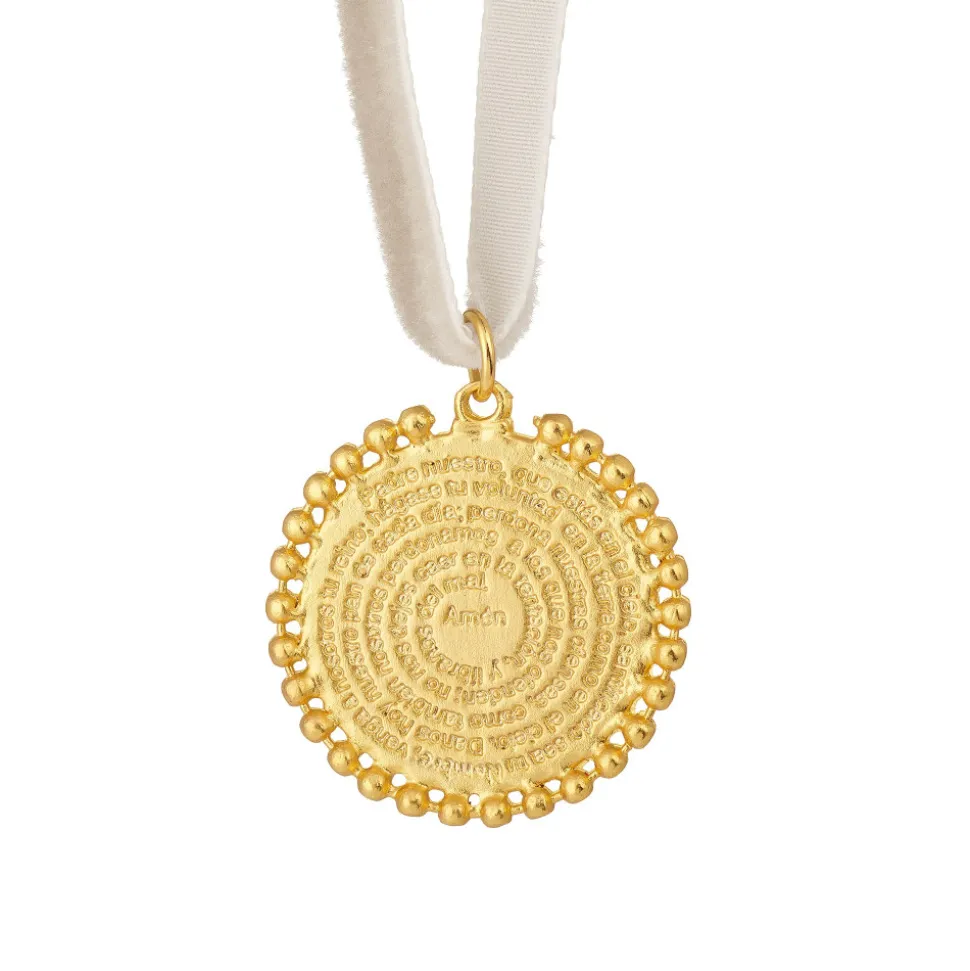 Parure Notre Père doré gris