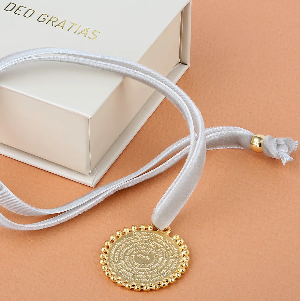 Parure Notre Père doré gris